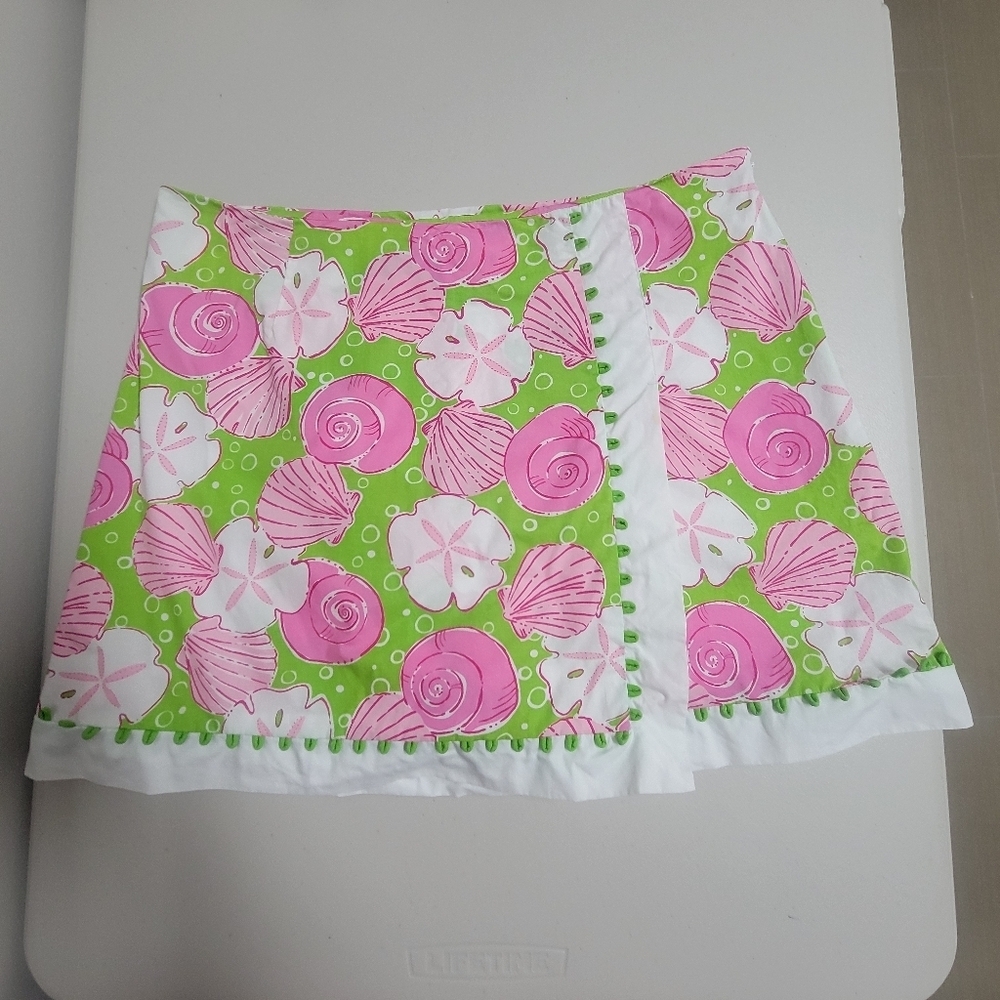 Lilly Pulitzer Sandy Tides Skort Seashell Print.